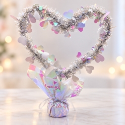 Iridescent Heart Shaped Centerpiece